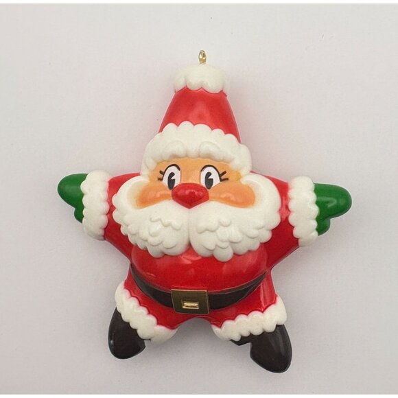 Hallmark Star Shaped Santa Claus Christmas Tree Ornament 1984 - Picture 6 of 6